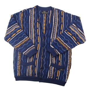 Vintage Coogi Soul of Australia Crazy Cardigan Sweater